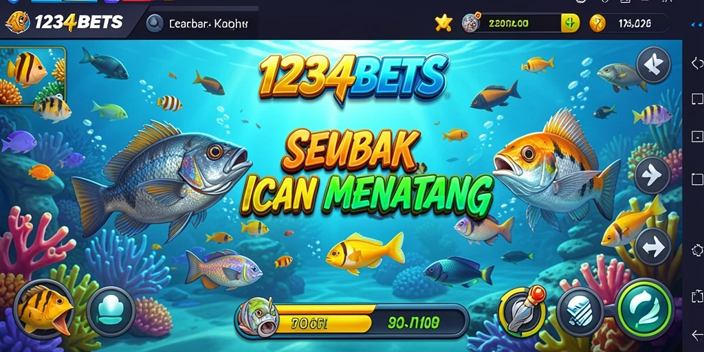 Tampilan gameplay seru Tembak Ikan 1234BETS dalam aksi.
