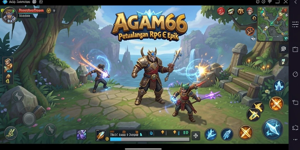 Tampilan gameplay AGAM66 yang menampilkan aksi RPG yang mendebarkan.