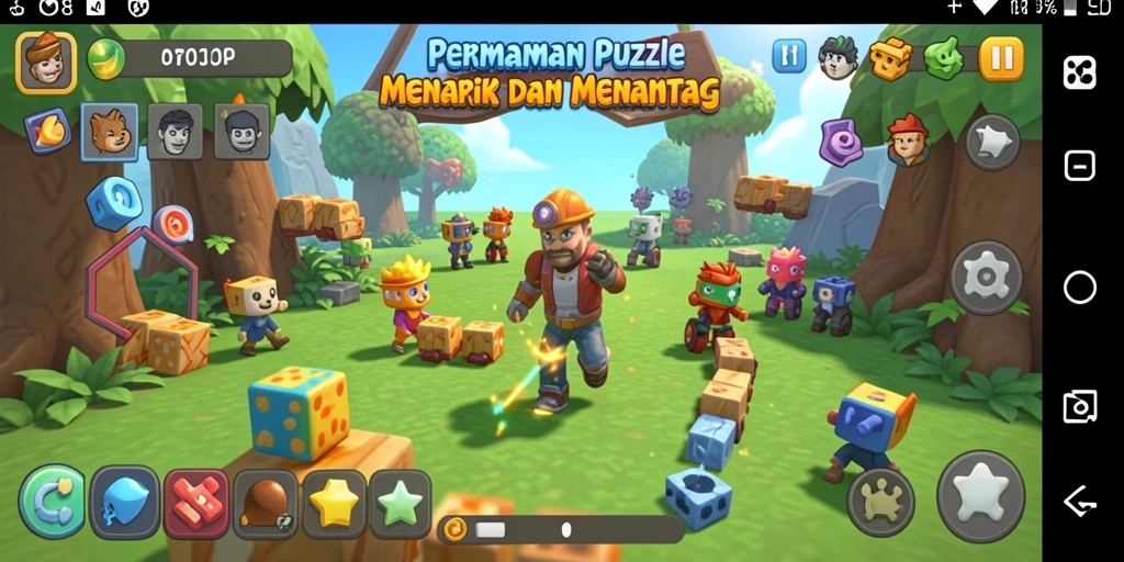 Screenshot FO8 menampilkan gameplay interaktif dengan puzzle yang menantang.