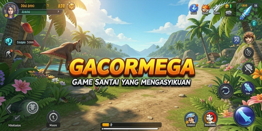 Tampilan gameplay <strong>GACORMEGA</strong> yang ceria dan interaktif.