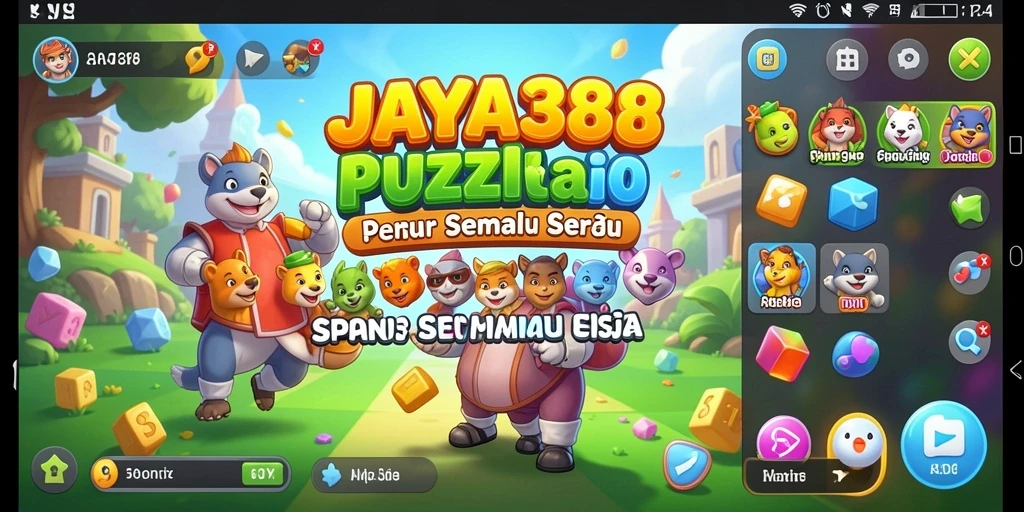 Tampilan utama gameplay JAYA388 dengan berbagai puzzle yang menantang.