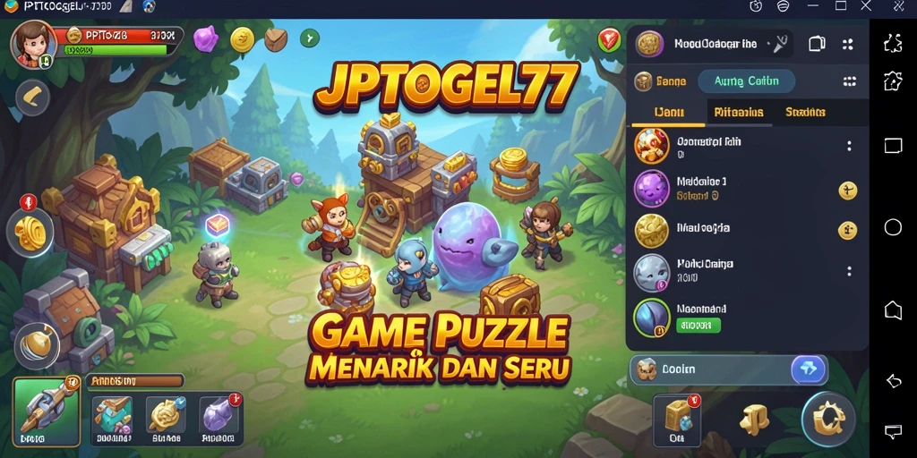 Screenshot utama JPTOGEL77 menampilkan gameplay Puzzle yang menarik.