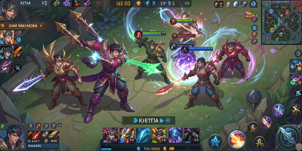 Gameplay seru KETUA dengan pertarungan tim yang intens.
