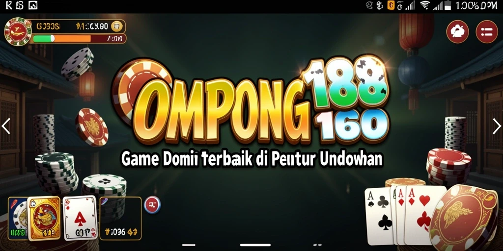 Tampilan gameplay seru di OMPONG188 saat bermain Domino.