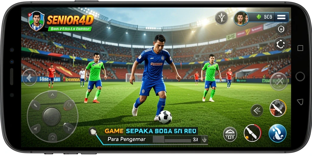 Tampilan permainan yang penuh aksi dalam SENIOR4D.