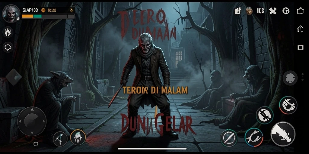Screenshot SIAP108 menampilkan suasana gameplay yang mencekam dan mengerikan.