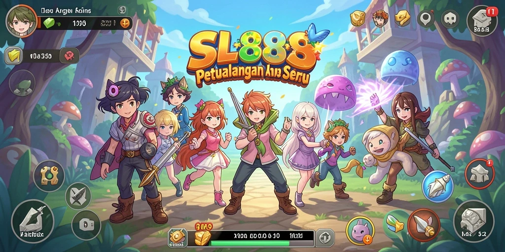 Tampilan gameplay SL888 dengan karakter Anime yang menawan.