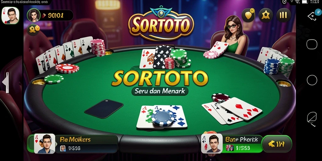 Tampilan gameplay SORTOTO dengan suasana Poker yang mengasyikkan.