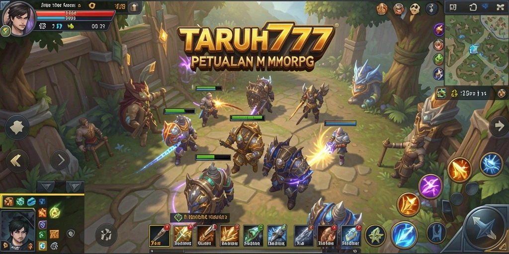 Screenshot TARUH777 menampilkan aksi seru dalam permainan MMORPG.