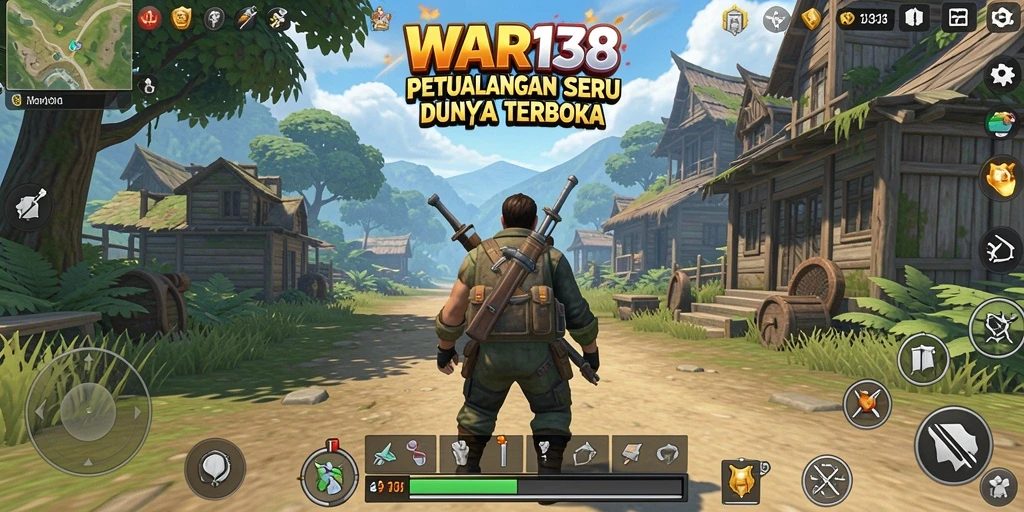 Tangkapan layar gameplay WAR138 dengan petualangan seru di dunia terbuka.