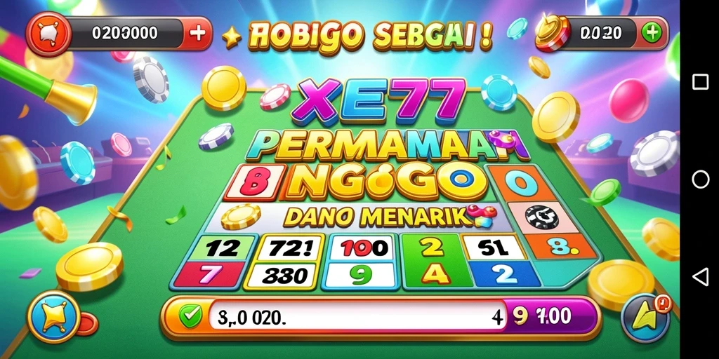 Screenshot menampilkan aksi seru permainan Bingo di XE77.